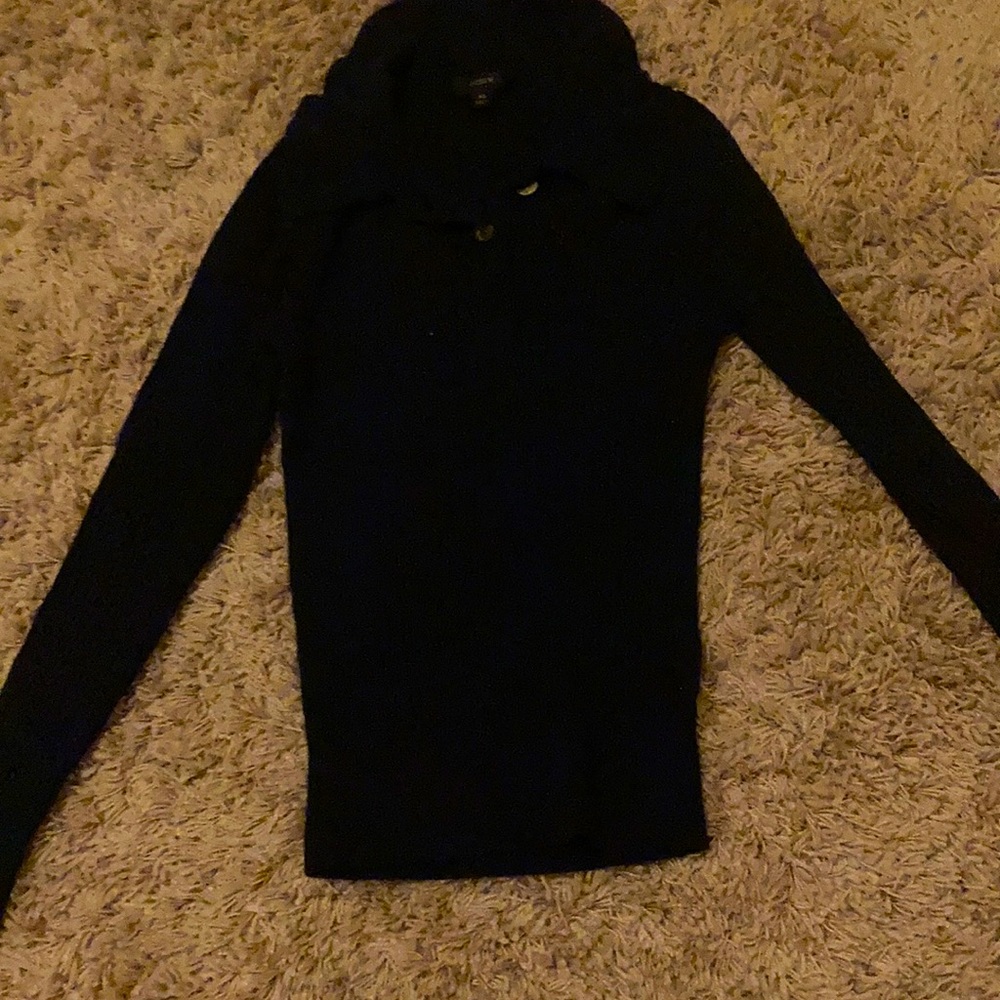 A button neck j crew sweater